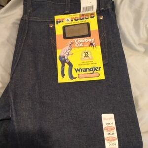 Wrangler Men’s Cowboy Cut Jeans - Dark Blue Denim